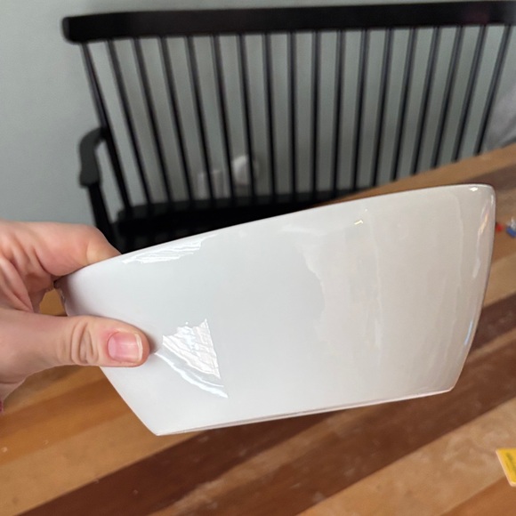 Crate&Barrel Elegant White Ceramic Bowl - Picture 2 of 11